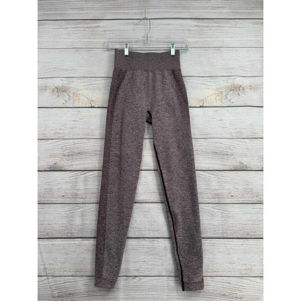 Gymshark Flex Seamless Leggings Women Size M Burgundy Marled High Rise GLLG1824